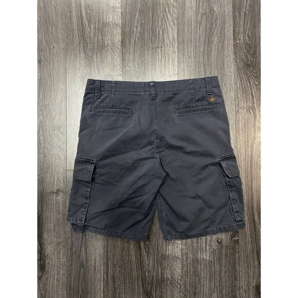 Dockers Mens Flat Front Cargo Shorts Size 34 Purple Grey Two Side Pockets - Picture 2 of 12
